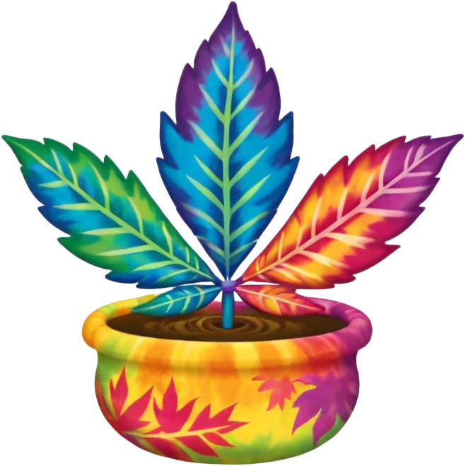 Tie dye pot leaf  emoji