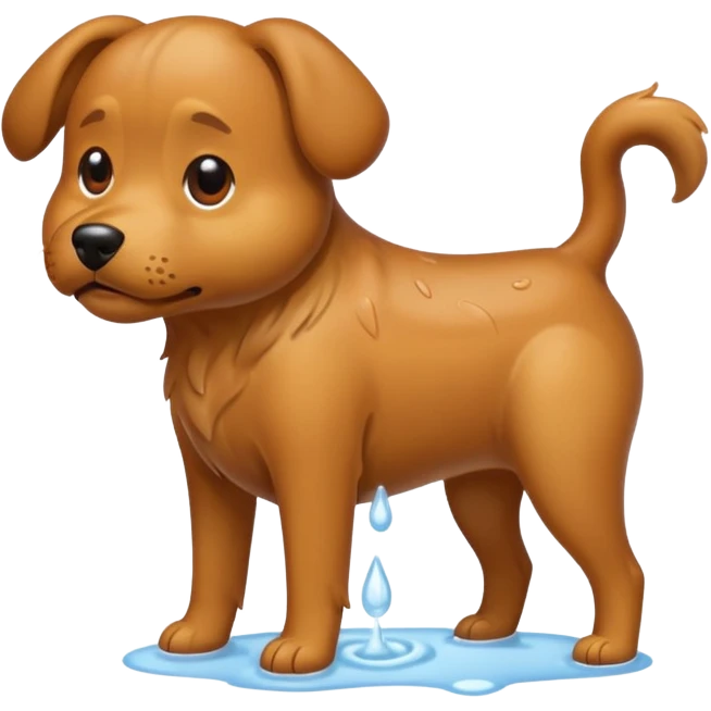 Dog peeing emoji