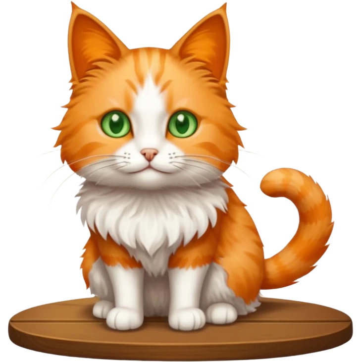 A cat is standing over the table emoji