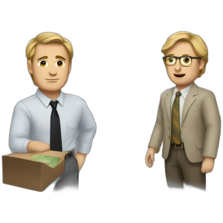 Jim and Dwight office emoji