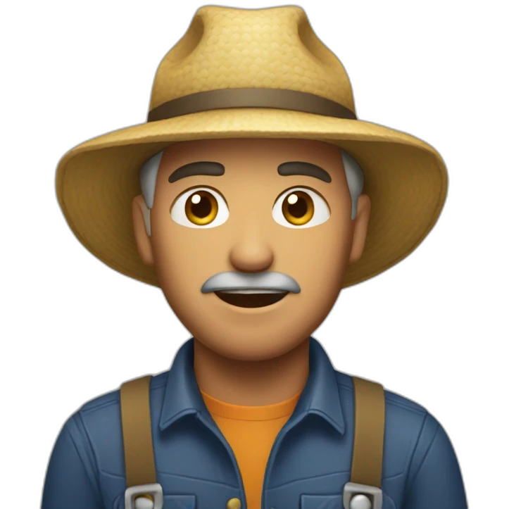 A farmer who explode emoji
