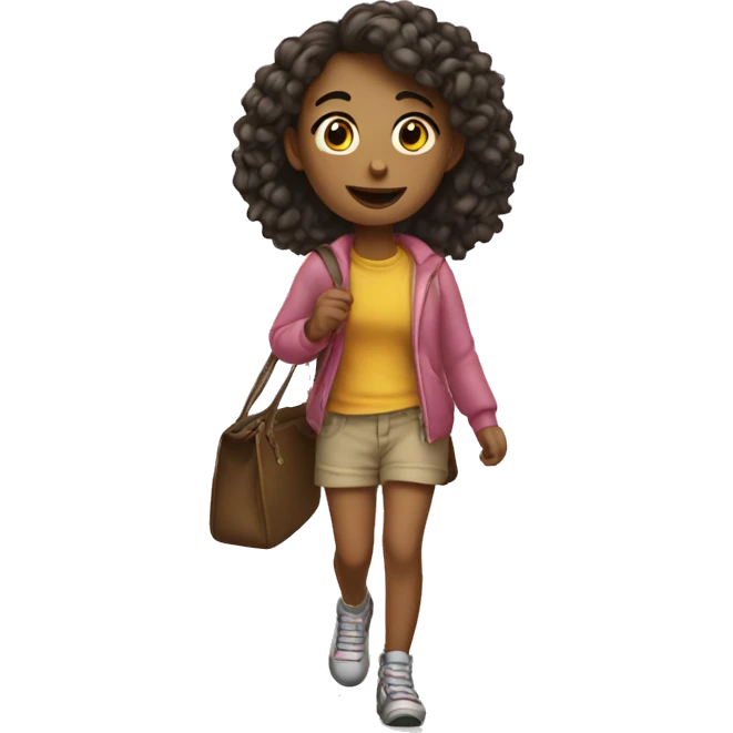 Girl walking out the door emoji