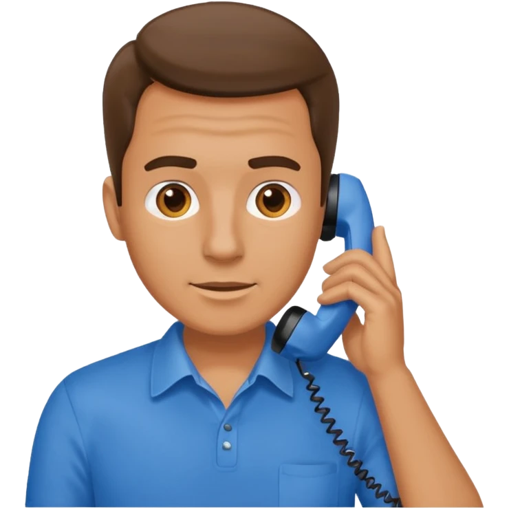 a man calling emoji
