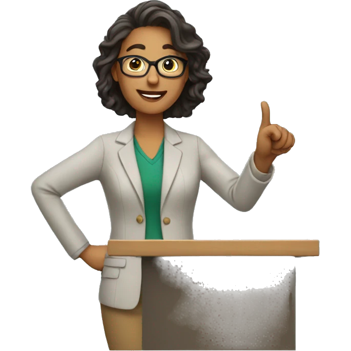 teacher pointing emoji