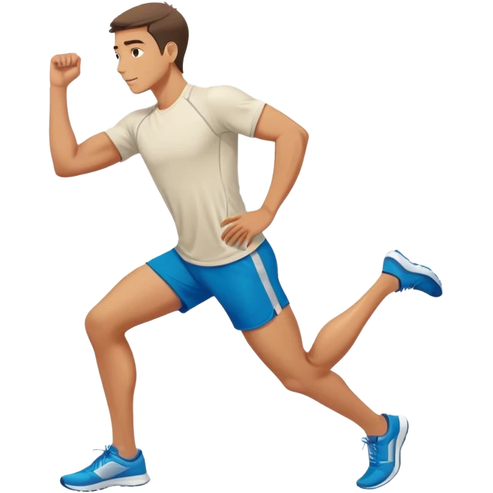 male runner hamstring stretch emoji