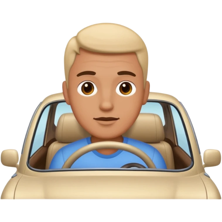 A man in a car emoji
