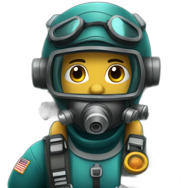 A pilot working as a deep-sea diver exploring underwater caves. emoji