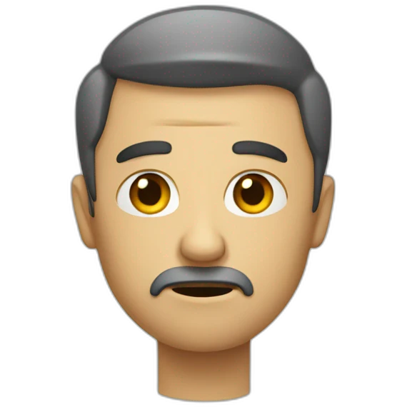 man looking sad with thumbs down emoji