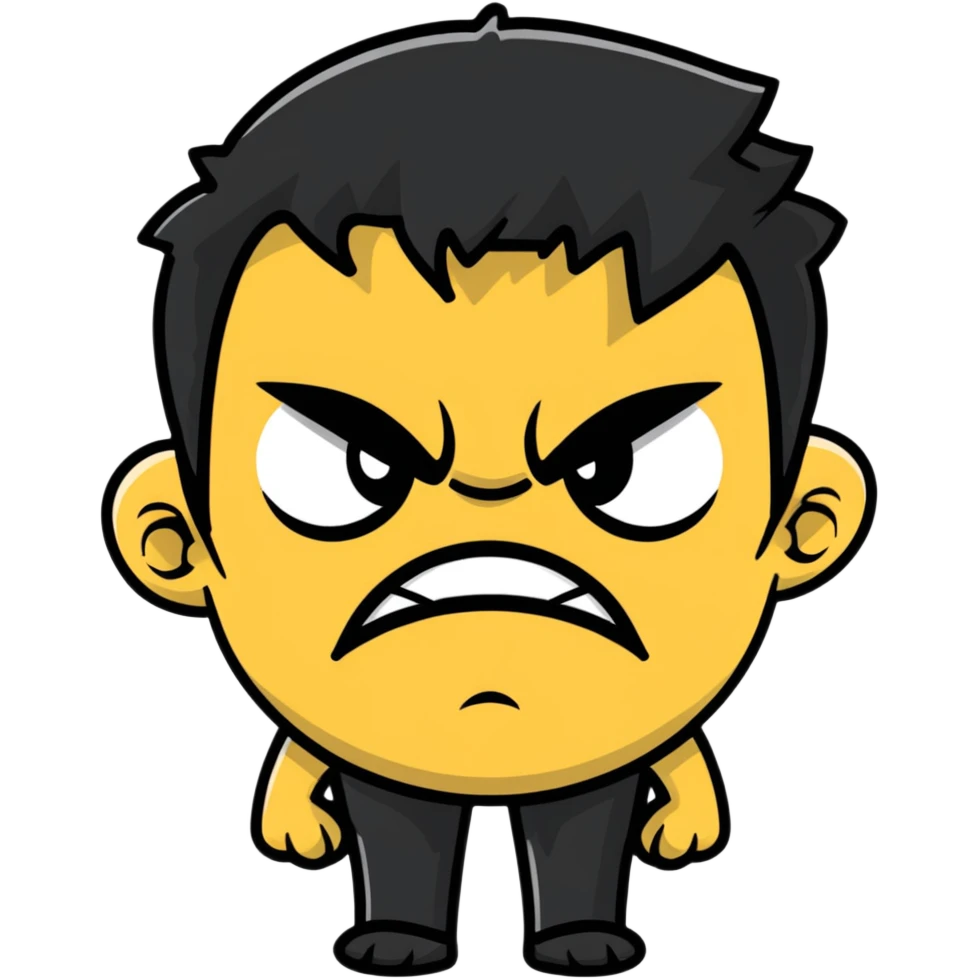 A person angry in love emoji