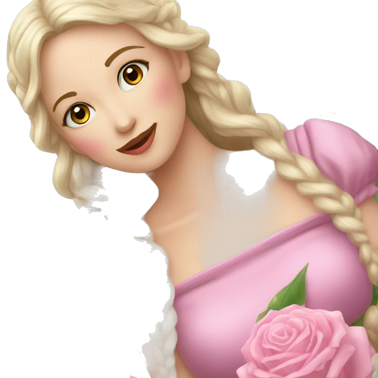 Девушка с розовыми волосами emoji