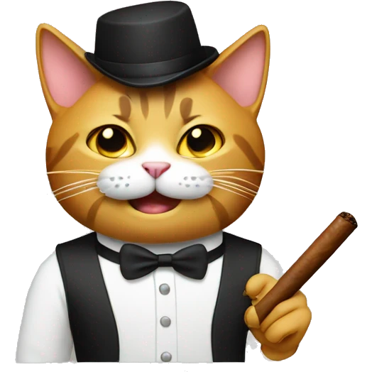 cat with cigar  emoji