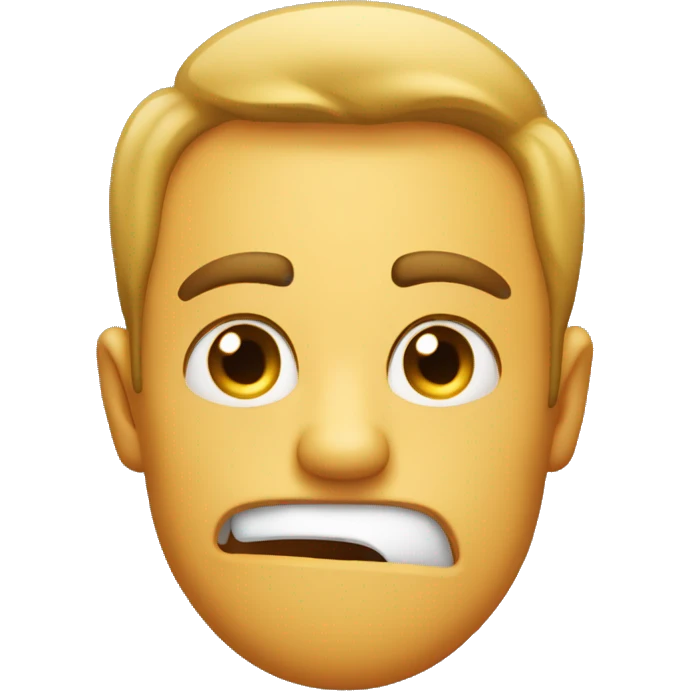Normal emoji face being completely disgusted, kind of a snarky face emoji