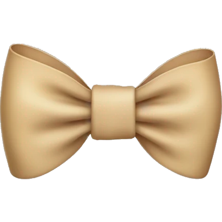 Beige bow emoji