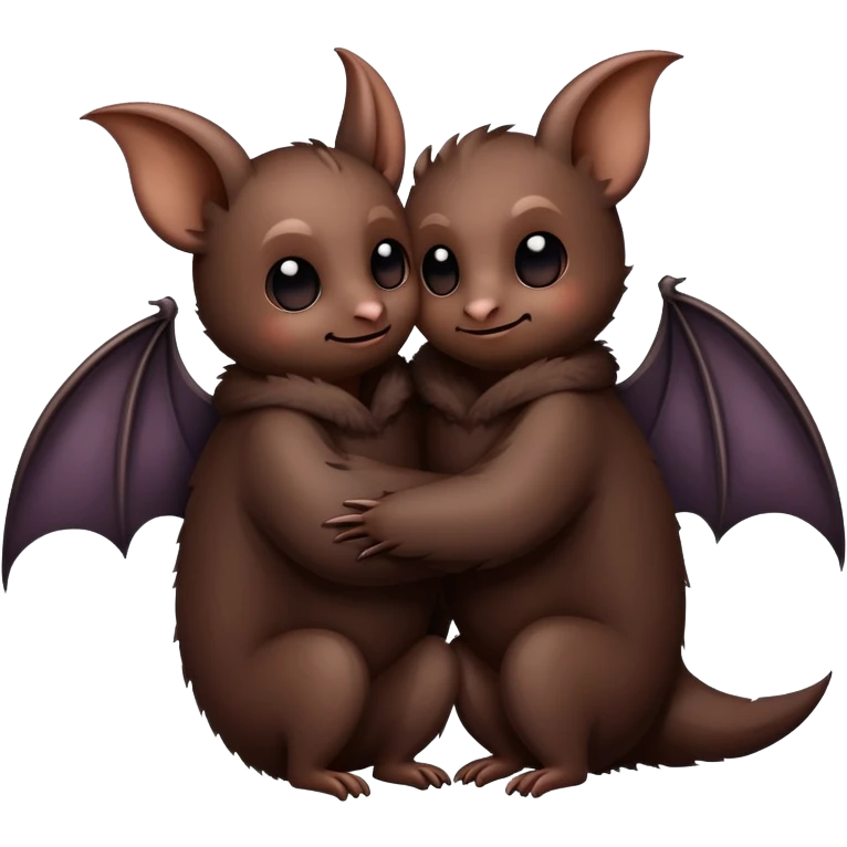 two bats in love emoji