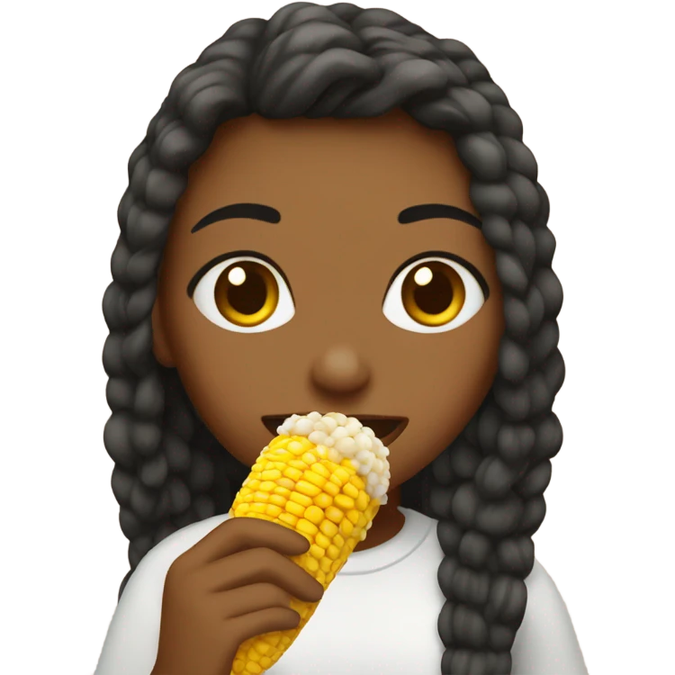 Girl eating elote  emoji