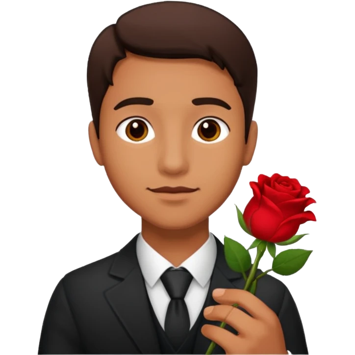 Hombre con una rosa 🌹 emoji