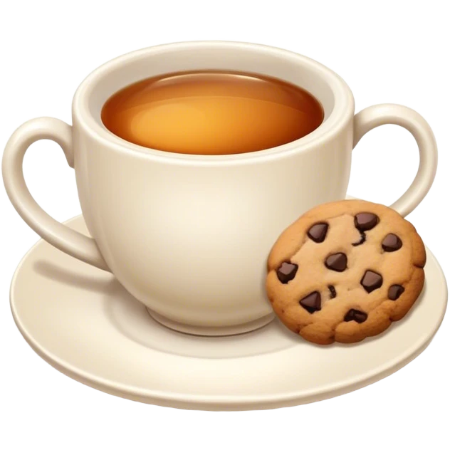 cup of tea with cookies emoji