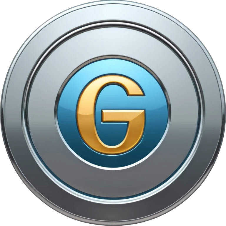 stylized letter inside a circle logo emoji