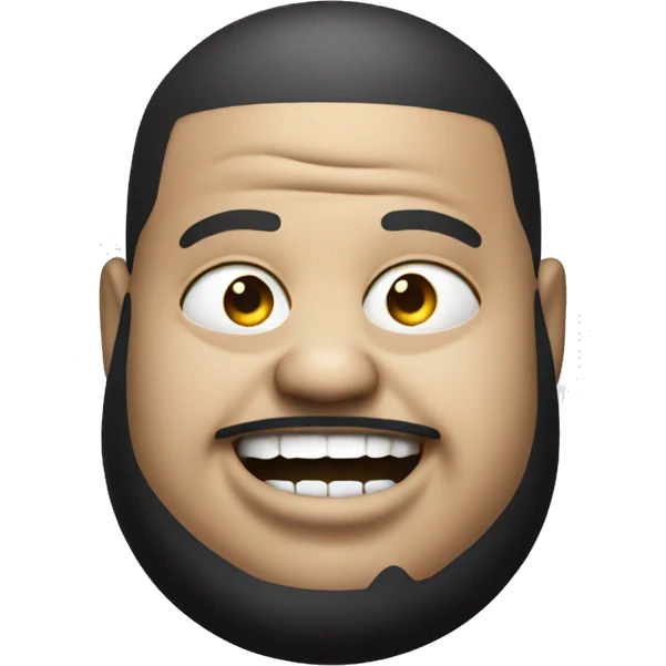 white skinned,fat , rapper with evil laugh  emoji