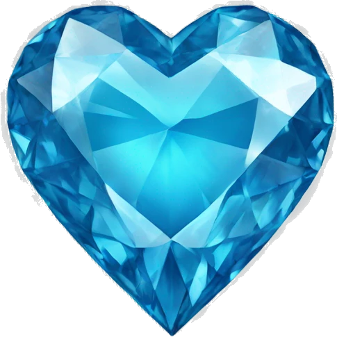 Diamond blue heart  emoji