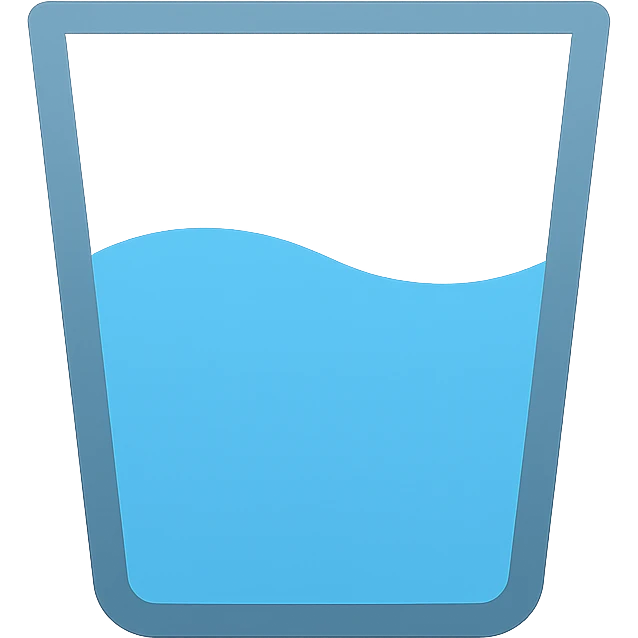 glass with water emoji