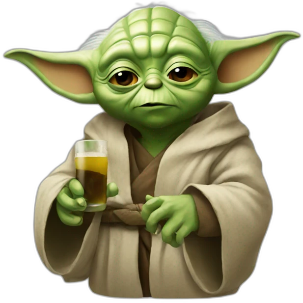 Drunk yoda emoji