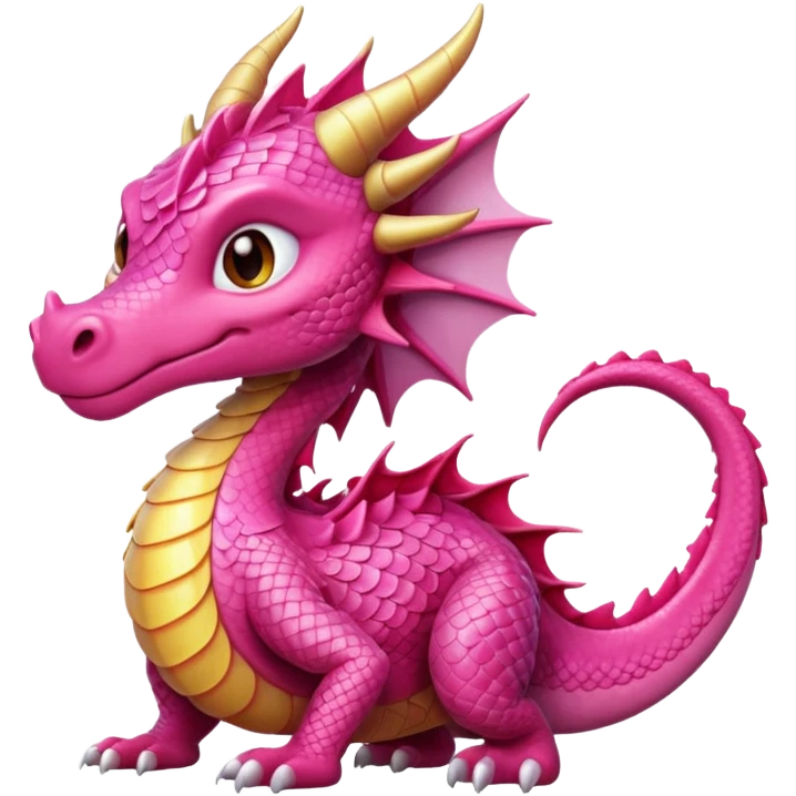 Pink pretty dragon  emoji