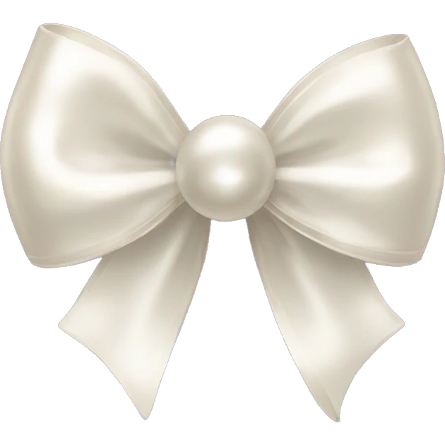 cute pearl bow emoji