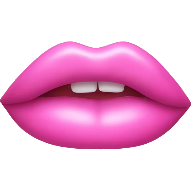 Pink lipgloss emoji
