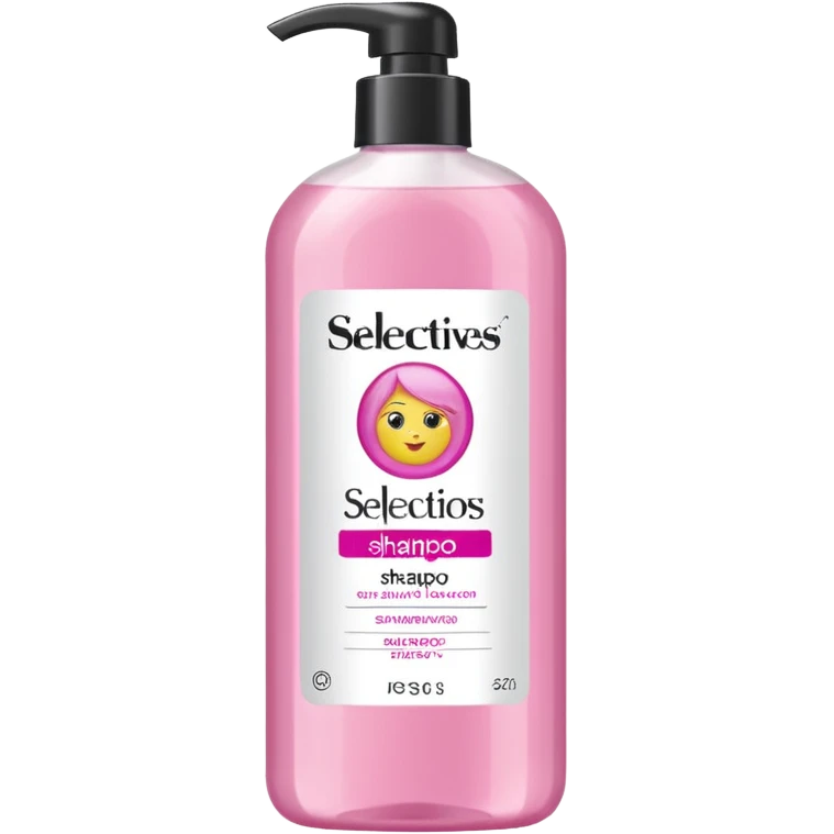 Bottle of salon selectives shampoo emoji