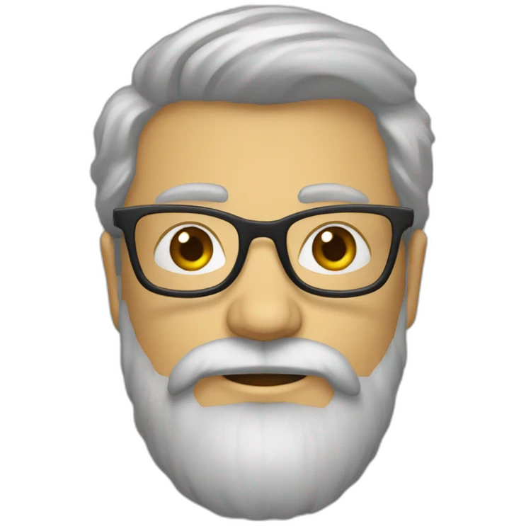 informaticien lunettes barbe jeune emoji