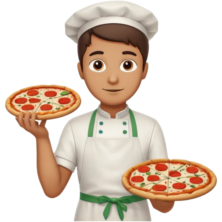 a pizzaiolo holding a pizza emoji