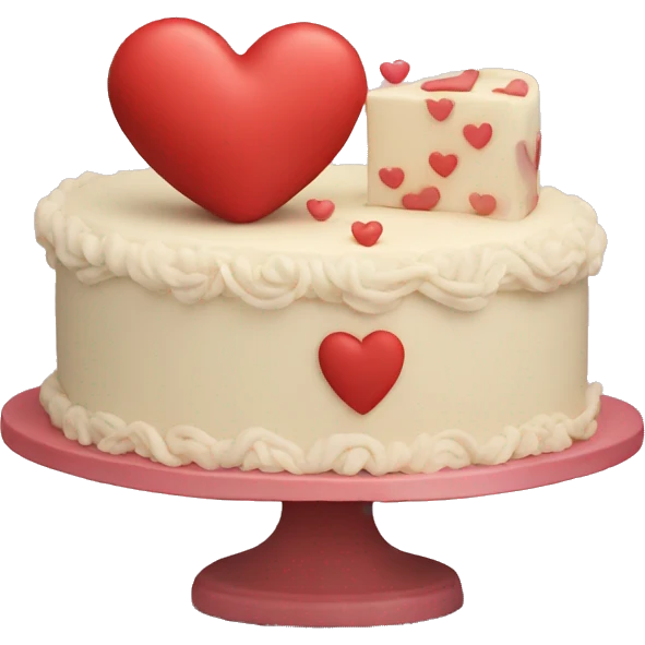 Vintage heart cake  emoji