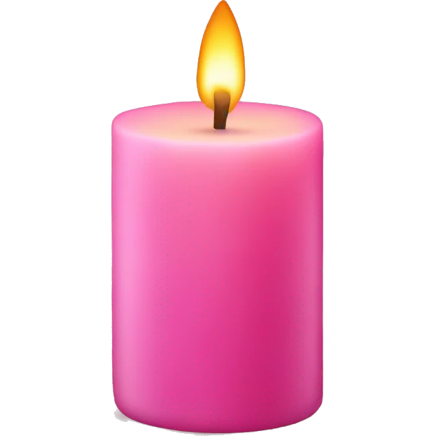 Pink candle emoji