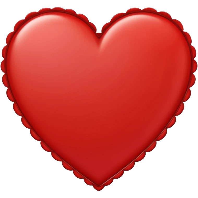 heart with a scalloped border emoji