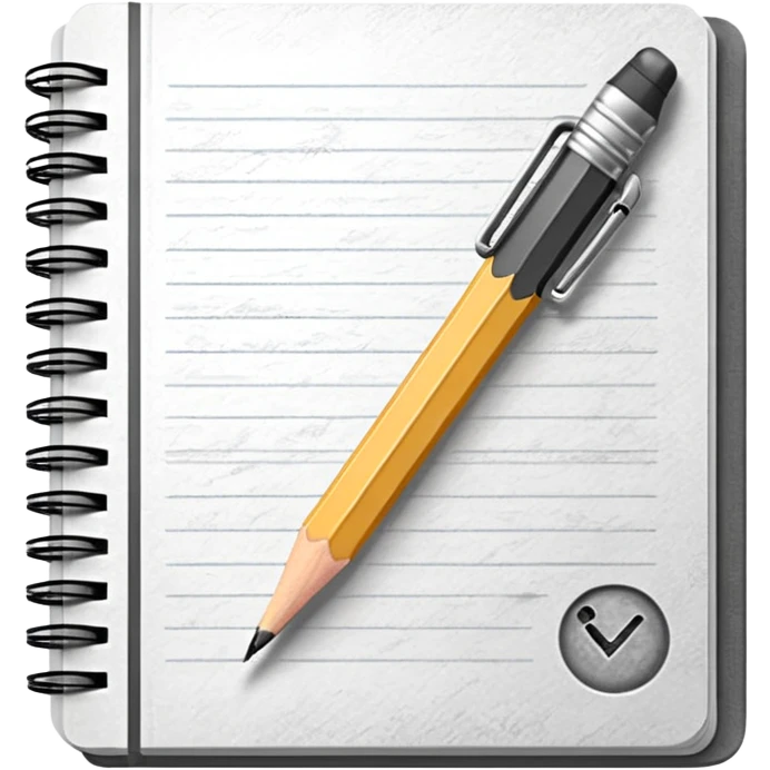 a pencil drawing in a notebook  emoji