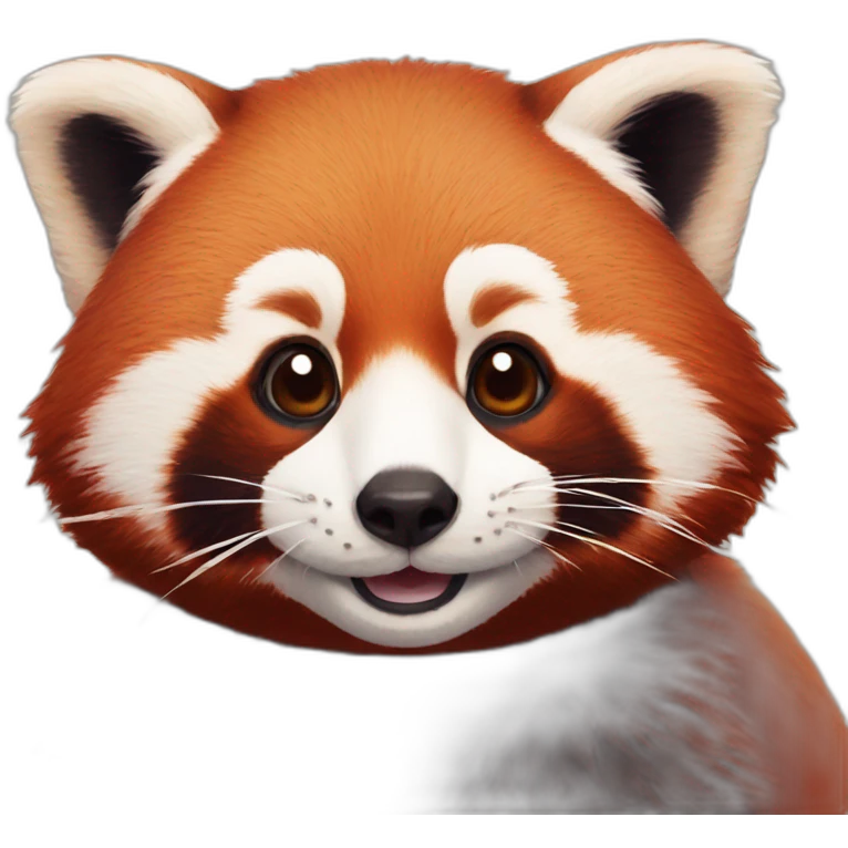 red panda love emoji