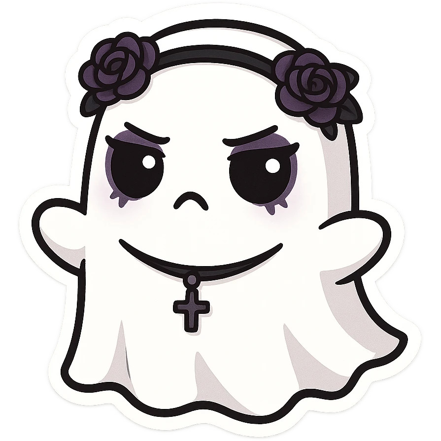 Goth white object emoji