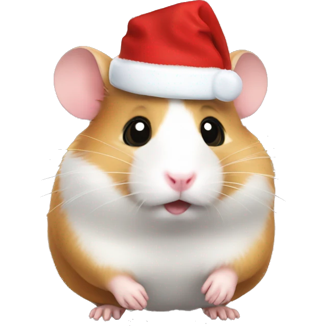 Christmas hamster emoji