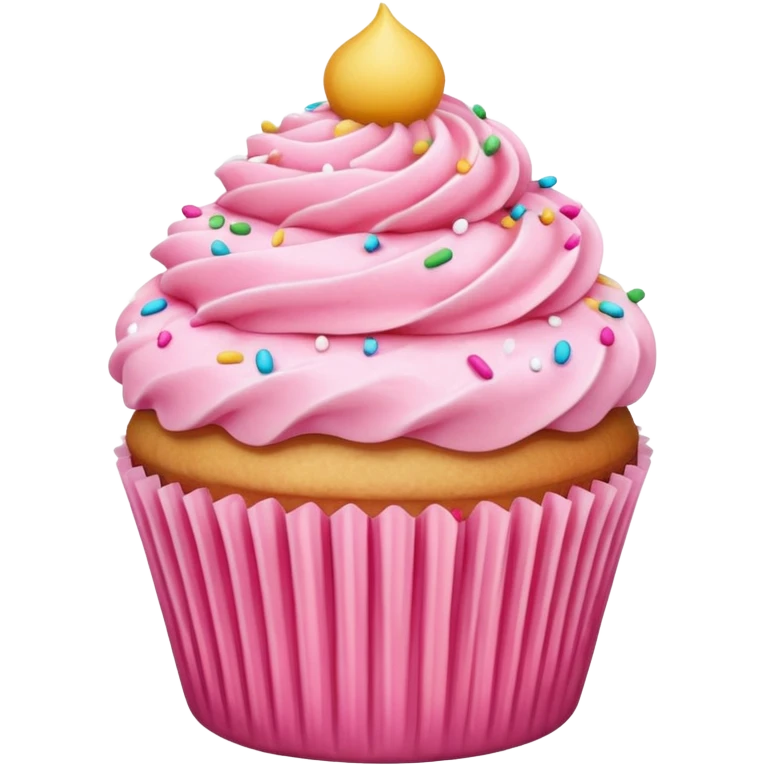 Cupcake with pink icing emoji