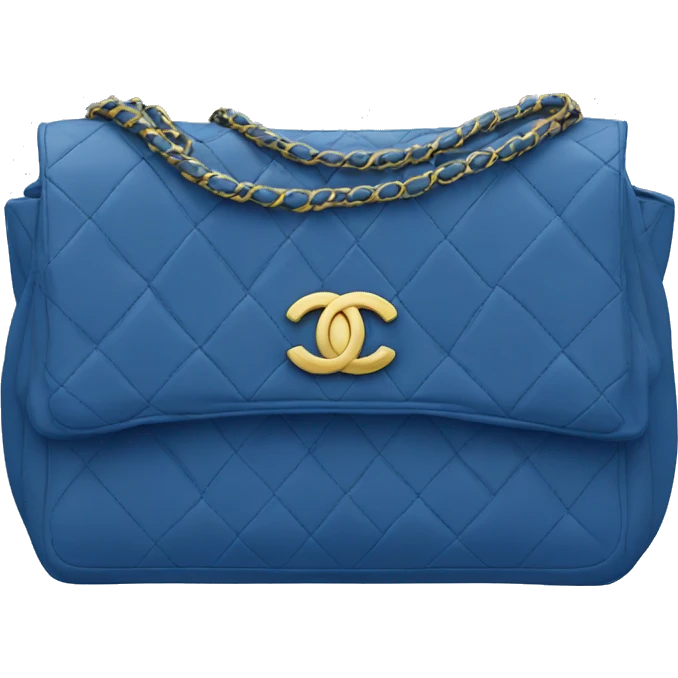 Chanel bag blue emoji