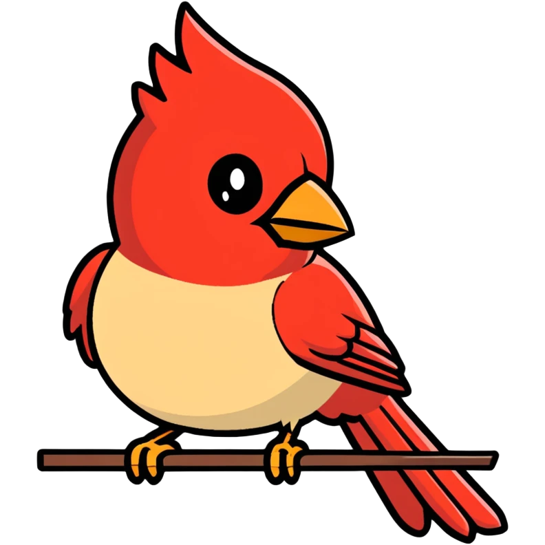 Cardinal pooping emoji