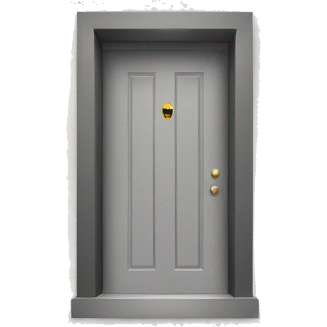 a door with the men sign on it emoji