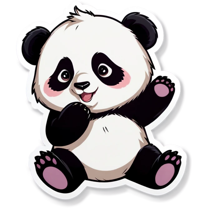 Cute baby panda emoji