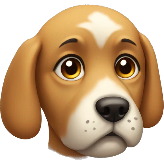 Sad dog emoji