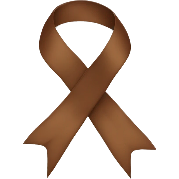 brown ribbon emoji