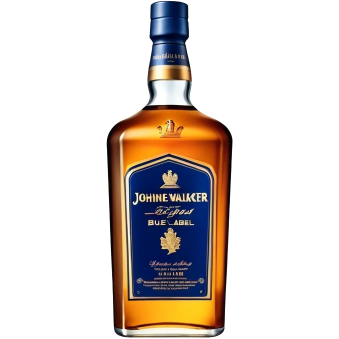 Johnnie Walker Blue Label fat bottle, single bottle emoji