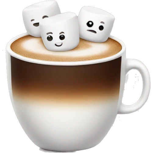 coffee with marshmallows emoji