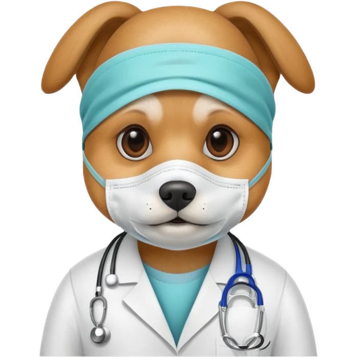 doctor dog Wearing Medical Mask emoji
