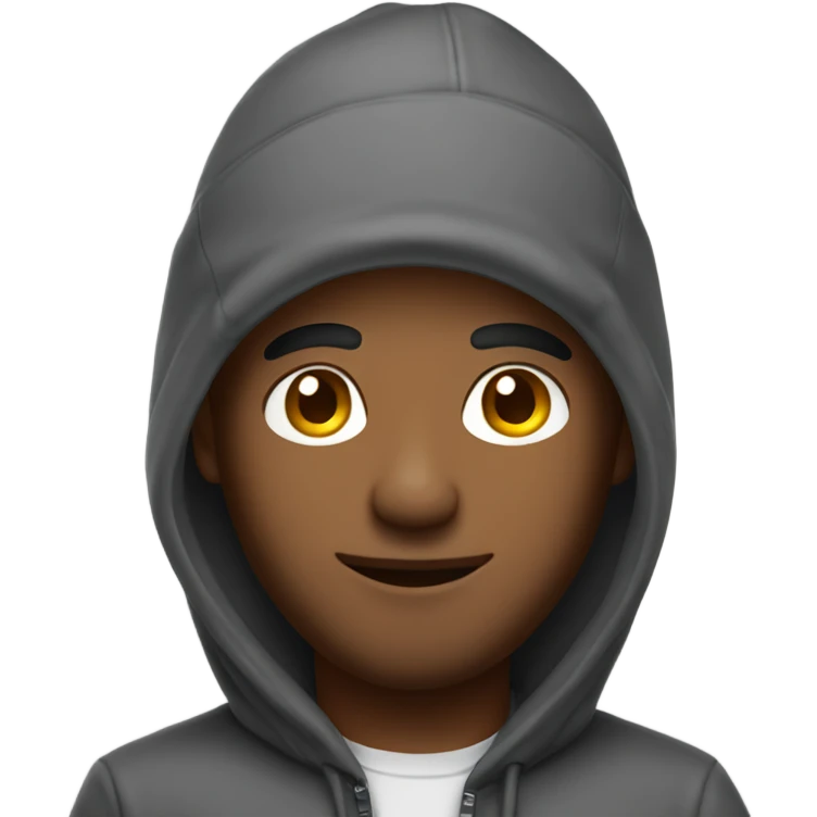 cool guy in hoodie hat emoji
